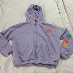 Kids Lavender Hoodie with Colorful Patches